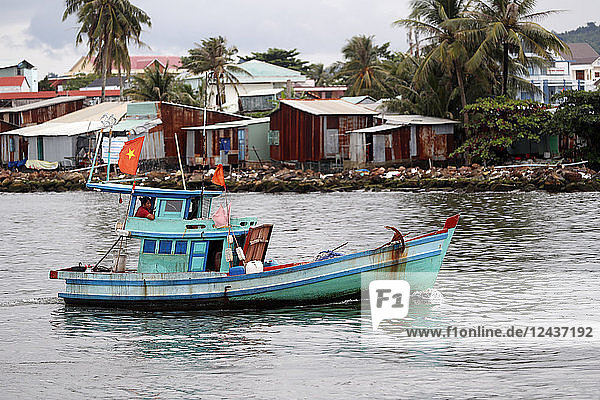 Fishing boat  Duong Dong harbor  Phu Quoc  Vietnam  Indochina  Southeast Asia  Asia