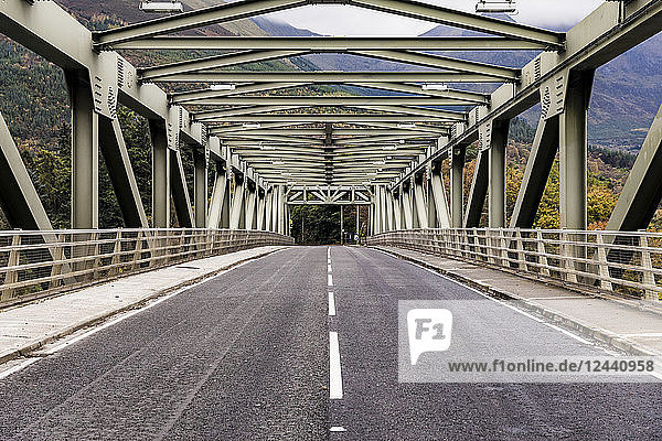 UK  Scotland  steel bridge along the A82 in Scotland