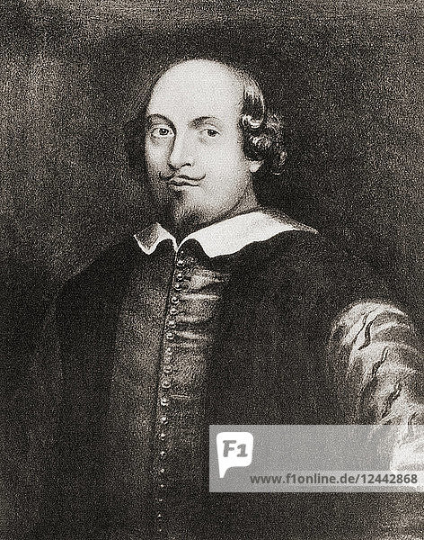 William Shakespeare  1564 - 1616. Englischer Dichter  Dramatiker und Schauspieler. Das Stratford-Porträt. Aus Shakespeare The Player  veröffentlicht 1916