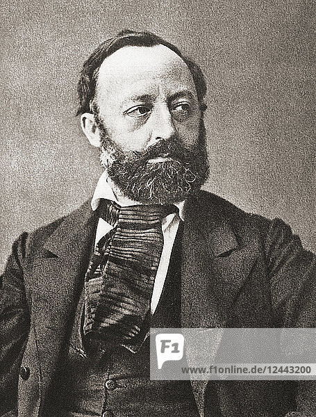 Gottfried Keller   1819 – 1890. Swiss poet and writer of German literature. After a contemporary print.
