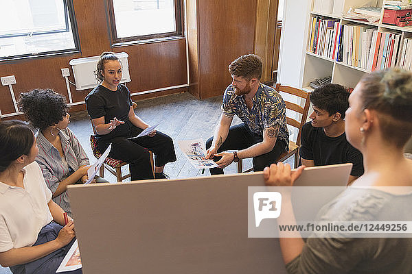 Creative business people brainstorming in office meeting