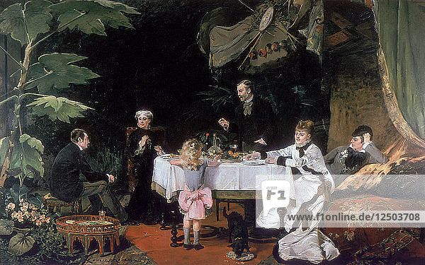 Das Mittagessen im Konservatorium  1877. Künstlerin: Louise Abbema