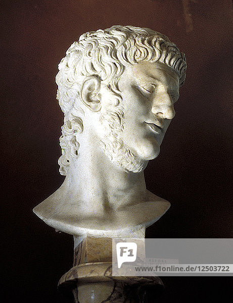 Marmorbüste von Nero  römisch  um 54. Künstler: Nero Künstler: Unbekannt