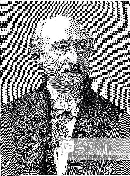 (Alexandre) Edmond Becquerel (1820-1891)  französischer Physiker. Künstler: Unbekannt
