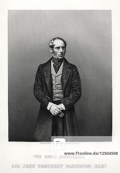John Somerset Pakington  1. Baron Hampton  englischer Politiker  um 1880  Künstler: DJ Pound