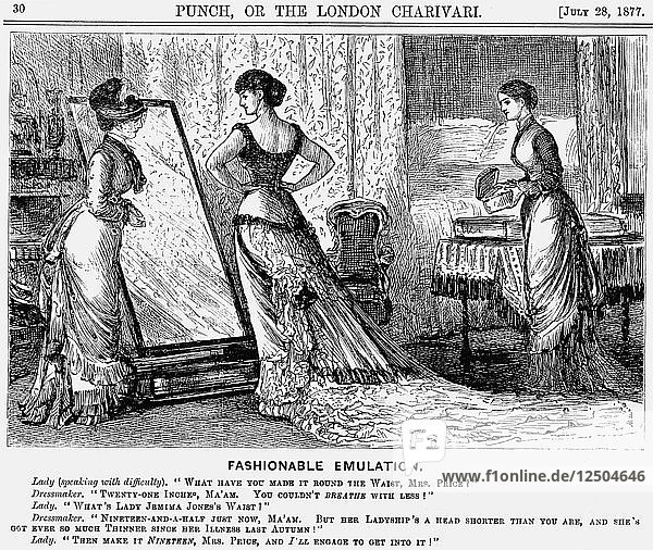 Fashionable Emulation  1877. Artist: George du Maurier