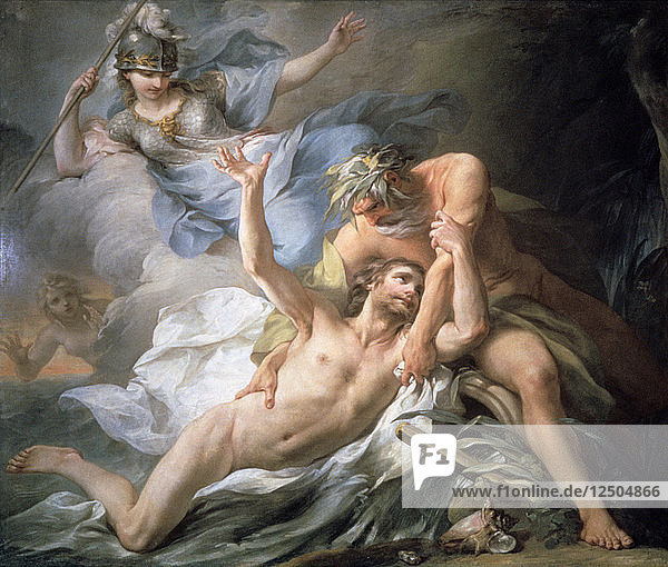Odysseus landet auf der Insel Kalypso  1737. Künstler: Pierre Charles Tremolieres