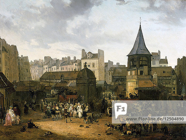 Eine Feier zur Geburt des französischen Erben  1781 (1783). Künstler: Philibert Louis Debucourt