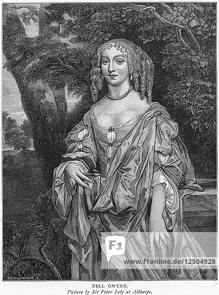 Nell Gwynne  englische Komödiendarstellerin und Mätresse von Charles II. Künstler: Unbekannt