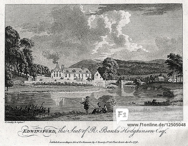 Edwinsford  der Sitz von R. Banks Hodgkinson Esq  Carmarthenshire  1776. Künstler: William Watts