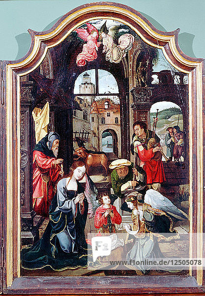 Adoration of the Shepherds  triptych  late 15th-early 16th century. Artist: Cornelius Engebrechtsz