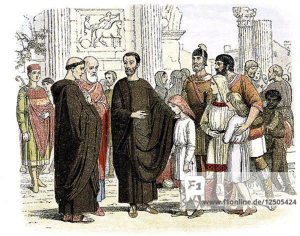 Papst Gregor I.  der Große  590-604 (um 1860). Künstler: Unbekannt