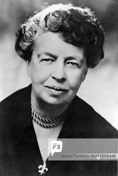 (Anna) Eleanor Roosevelt (1884-1962) Amerikanische Menschenfreundin. Künstler: Unbekannt