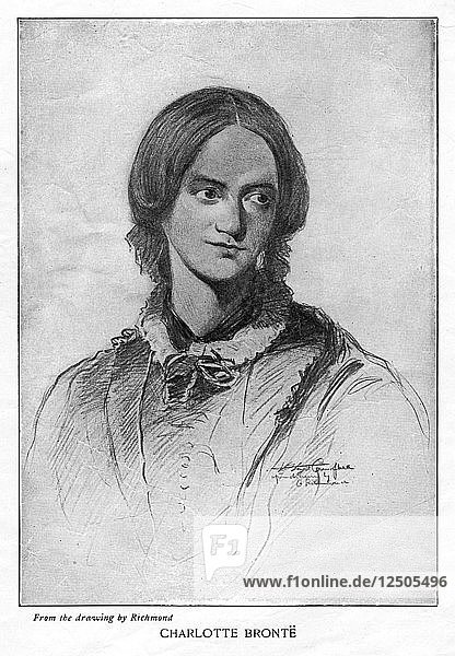 Charlotte Brontë  englische Romanautorin  1906. Künstler: Unbekannt
