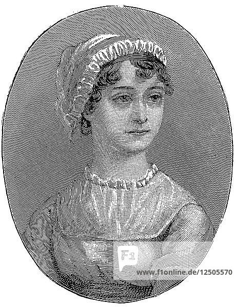 Jane Austen (1775-1817)  englische Romanautorin. Künstlerin: Unbekannt