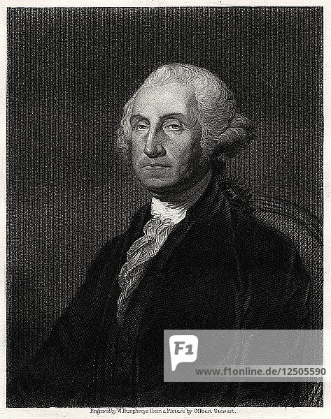 George Washington  Erster Präsident der USA  19. Jahrhundert. Künstler: W. Humphreys