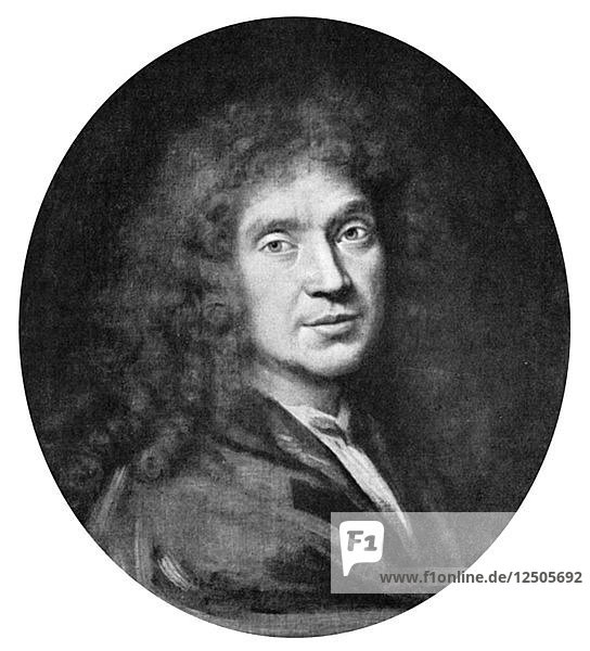 Moliere  French theatre writer  director and actor  17th century.Artist: Pierre Mignard