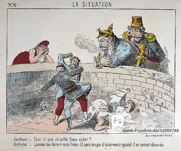 Karikatur  Pariser Kommune  1871. Künstler: Anon