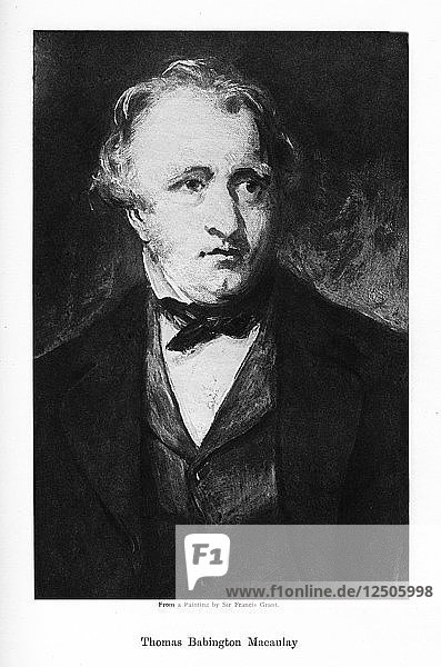 Thomas Babington  britischer Dichter  Historiker und Whig-Politiker  19. Jahrhundert. Künstler: Unbekannt