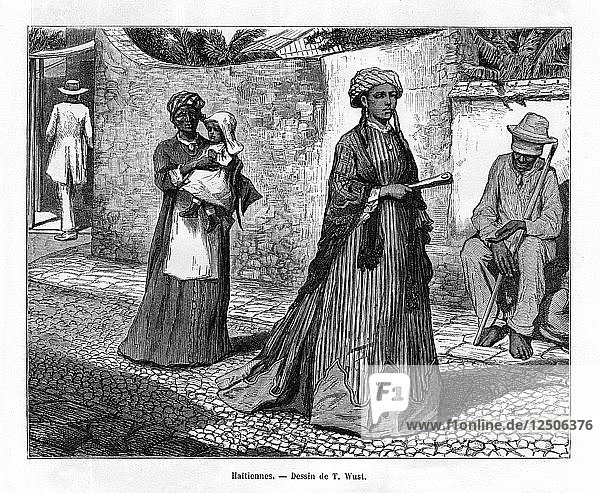 Haitianische Frauen  19. Jahrhundert. Künstlerin: T. Wust