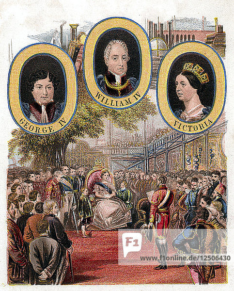 Queen Victoria opening the Great Exhibition  Crystal Palace  London  1 May 1851. Artist: Unknown