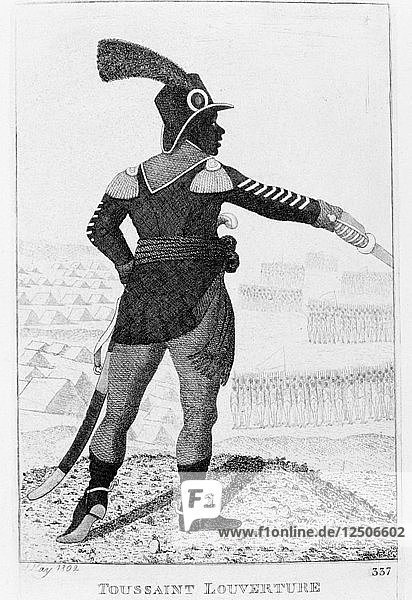 Francois Dominique Toussaint-Louverture  Haitian revolutionary leader  1802 Artist: John Kay