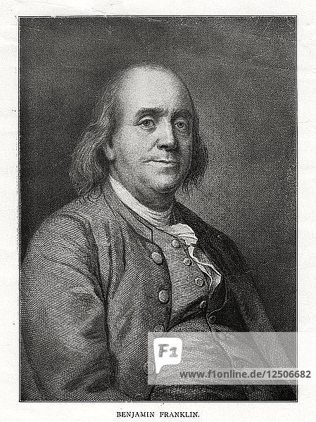 Benjamin Franklin  American statesman  printer and scientist  20th century. Artist: Unknown