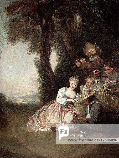 Champetre-Konzert  1715. Künstler: Jean-Antoine Watteau