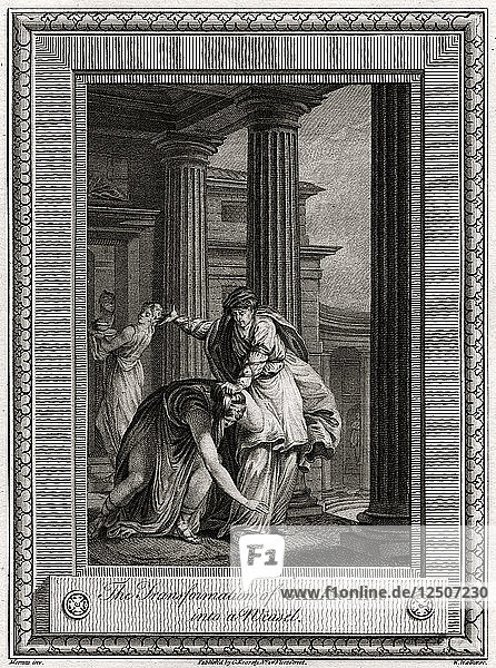 Die Verwandlung von Galanthis in ein Wiesel  1777. Künstler: W Walker