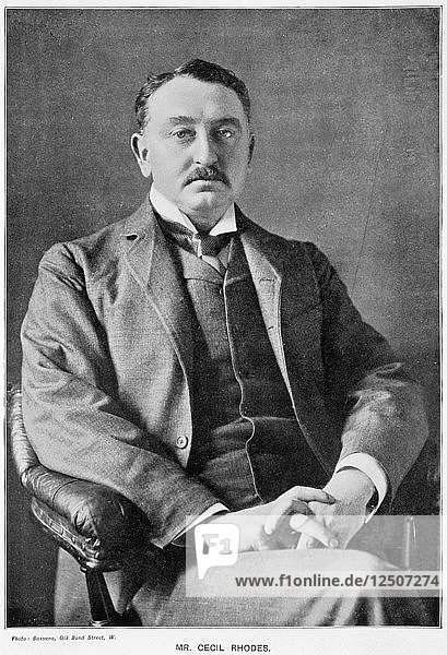 Cecil Rhodes  English-born South African entrepreneur and statesman  c1890. Artist: Unknown