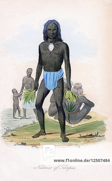 Eingeborene von Tilcopia  um 1850  Künstler: James Prichard