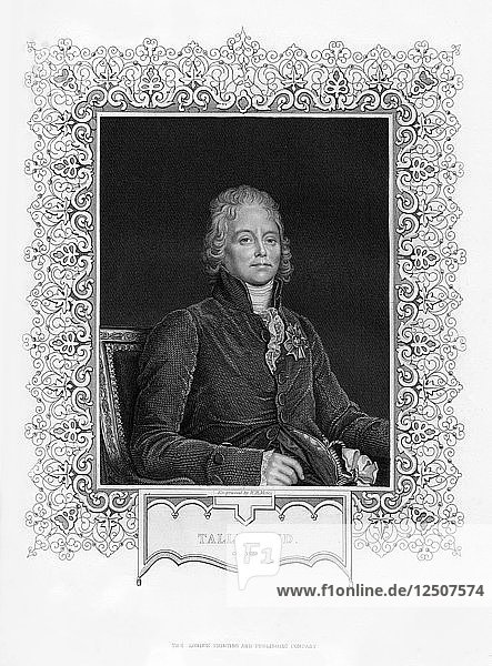 Charles Maurice de Talleyrand-Perigord  französischer Diplomat  19. Jahrhundert Künstler: WH Mote