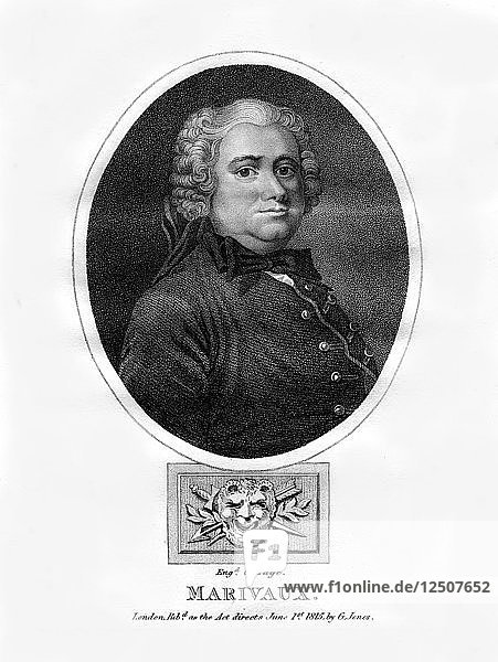 Pierre Carlet de Chamblain de Marivaux  French novelist and dramatist  (1815).Artist: Page