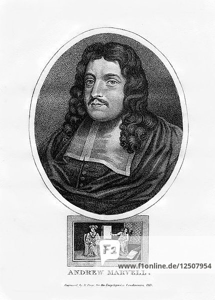 Andrew Marvell  English metaphysical poet  (1815).Artist: R Page