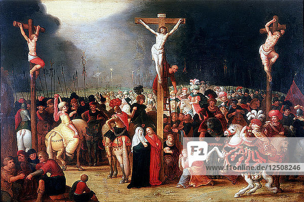 Christus am Kreuz zwischen den beiden Räubern  17. Jahrhundert. Künstler: Frans Francken II