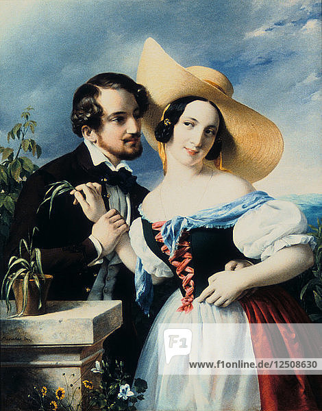 Flirt  1841. Künstler: Miklos Barabas