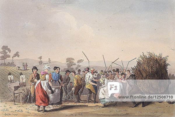 Rapsdreschen  1. November 1813. Künstler: Robert Havell