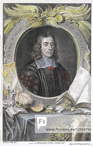 Thomas Willis  17th century English physician  1742. Artist: George Vertue