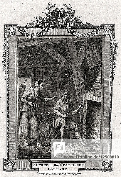 Alfred in der Neat-Herds-Hütte  1776. Künstler: I. Hall