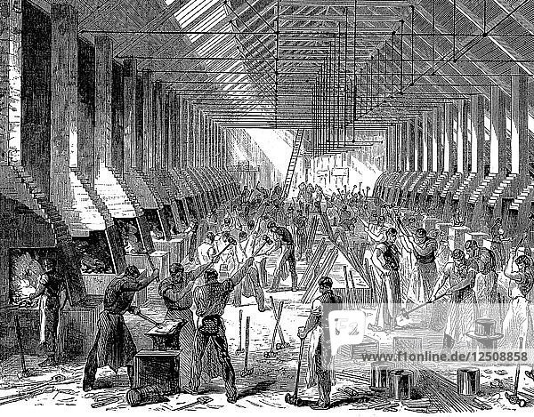 Das Werk der Eisenbahnkutschengesellschaft  Oldbury  West Midlands  1869. Künstler: Unbekannt