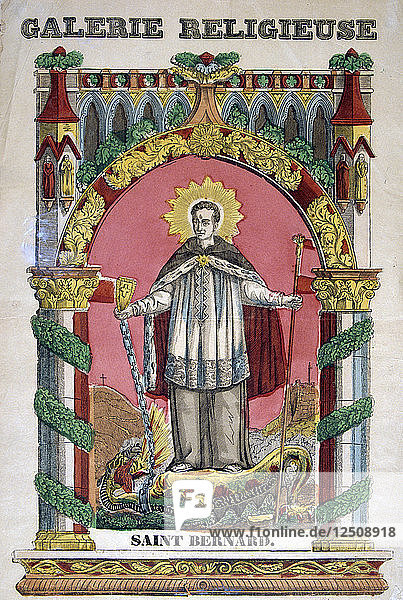 St Bernard of Clairvaux  19th century. Artist: Anon