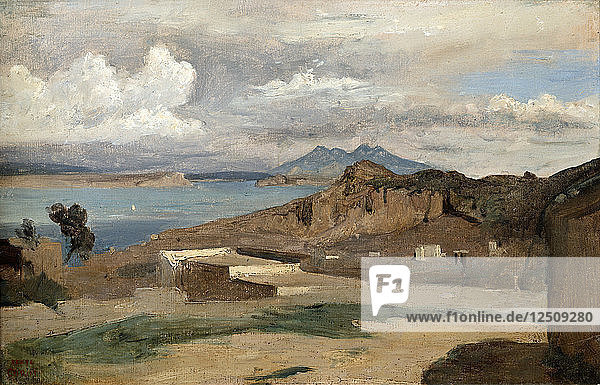Ischia  vom Berg Epomeo aus gesehen  1828. Künstler: Jean-Baptiste-Camille Corot