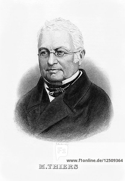 Louis Adolphe Thiers  französischer Staatsmann und Historiker  19. Jahrhundert. Künstler: E Boulton