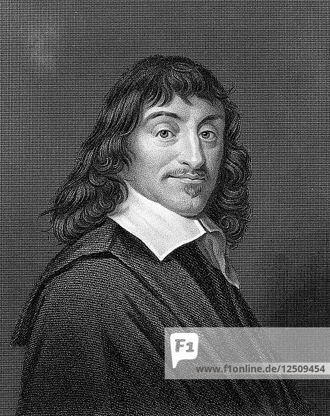 Rene Descartes  französischer Philosoph und Mathematiker  1835. Künstler: Unbekannt