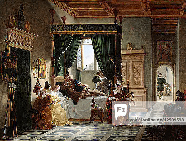 The Convalescence of Bayard  c1796-1842. Artist: Pierre Henri Revoil