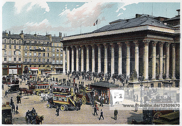 La Bourse  Paris  um 1900. Künstler: Unbekannt