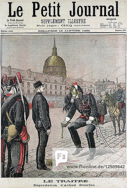 Entehrung von Albert Dreyfus  1895. Künstler: Unbekannt