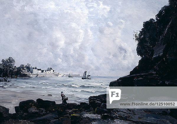 The Port of Douarnenez 1884. Artist: Emmanuel Lansyer