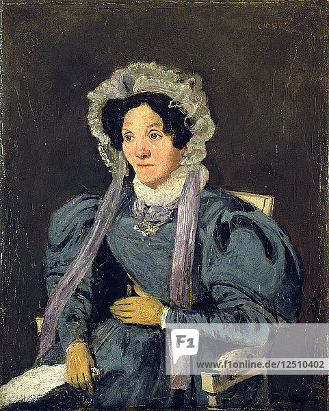 Madame Corot  Mutter des Künstlers  um 1845. Künstler: Jean-Baptiste-Camille Corot
