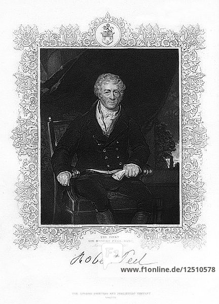 Sir Robert Peel  britischer Industrieller  19. Jahrhundert. Künstler: Unbekannt